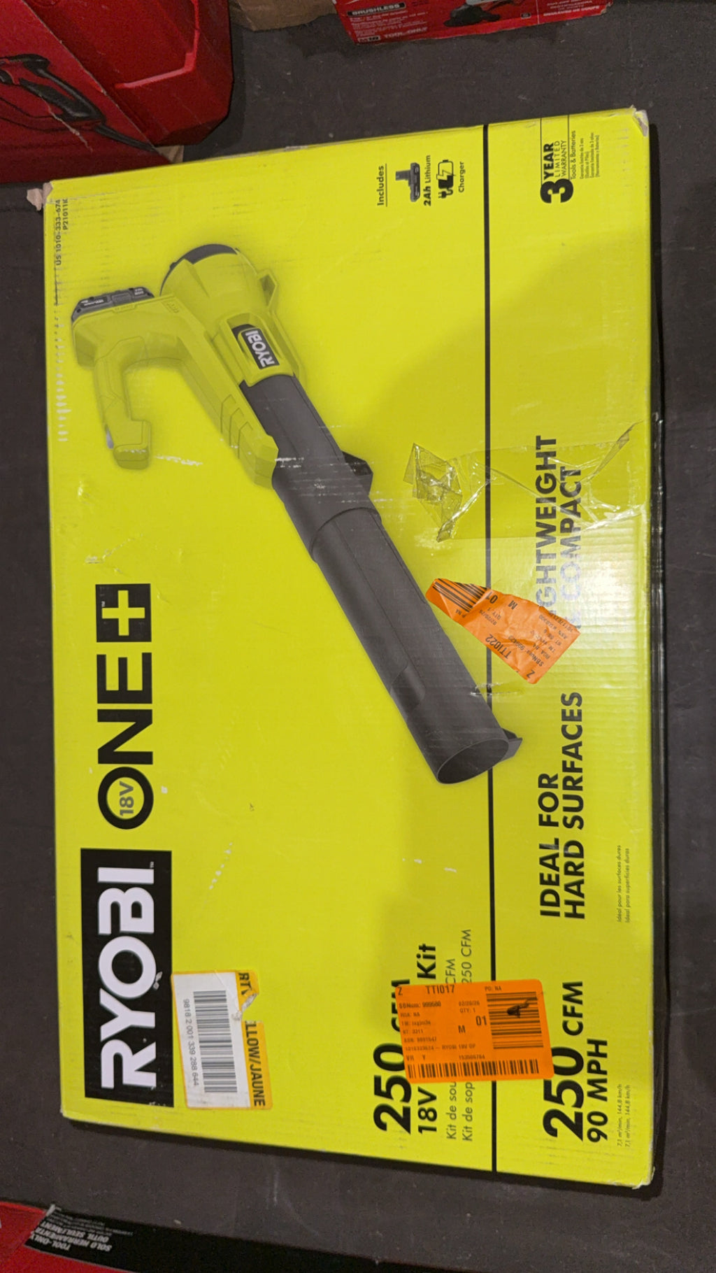 RYOBI 18V 250 CFM Blower Kit