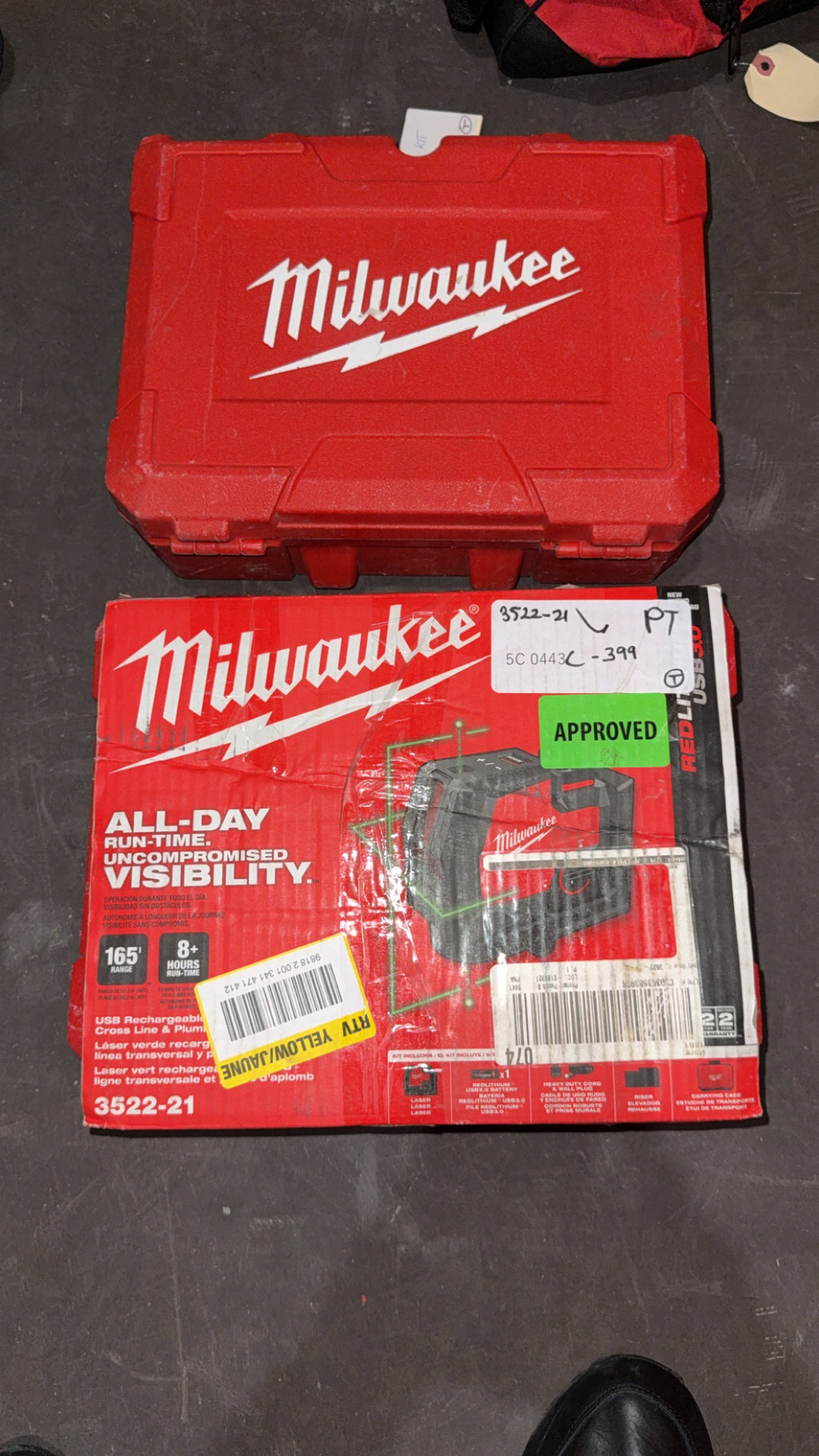 Milwaukee USB Rechargeable Green Laser Cross Line & Plumb Points