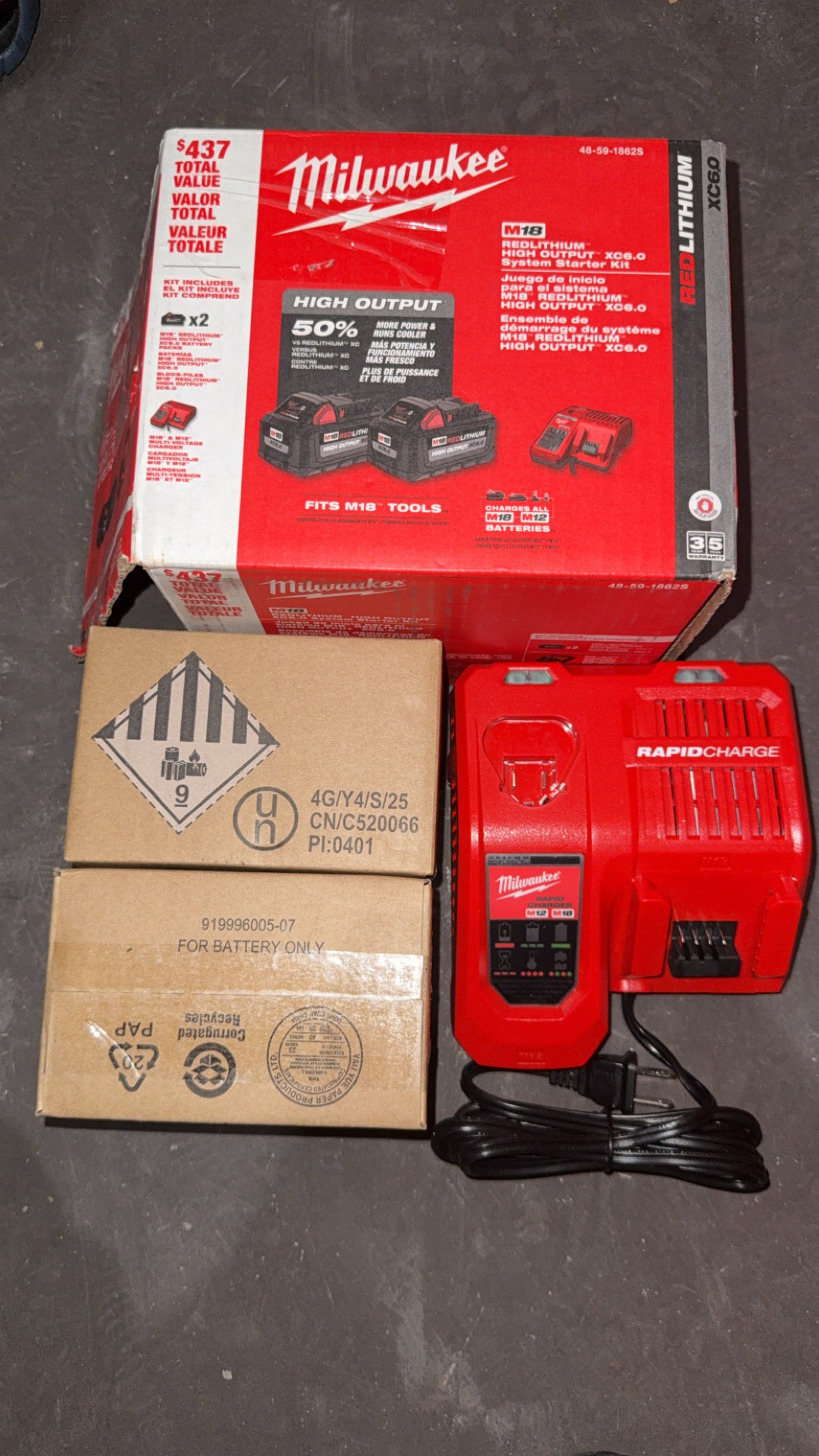 Milwaukee M18 RedLithium HighOutput XC6.0 System Starter Kit